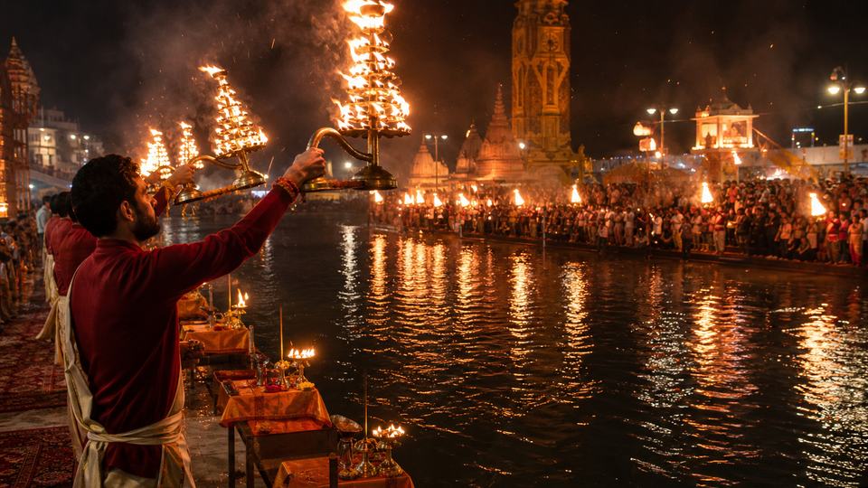 गंगा आरती का अनुभव: हरिद्वार और काशी